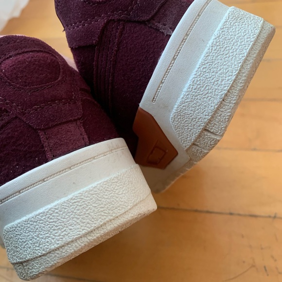 Puma Aubergine Mayze Stack Leather Platform Sneakers VGUC - Picture 7 of 12